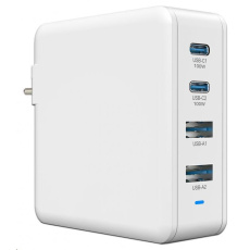 Viking nabíječka USB GaN 100W, podpora PD3.0 a QC4+, bílá Viking nabíječka USB GaN 100W, podpora PD3.0 a QC4+, bílá