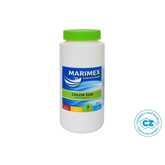 Marimex Chlor Šok 2,7 kg - bazénová chemie - ŘASY