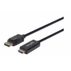 MANHATTAN Kabel DisplayPort na HDMI, 1m, černý MANHATTAN Kabel DisplayPort na HDMI, 1m, černý