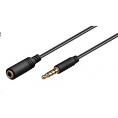 PREMIUMCORD Kabel Jack 3,5mm 4 pinový M/F 2m pro Apple iPhone, iPad, iPod PREMIUMCORD Kabel Jack 3,5mm 4 pinový M/F 2m pro Apple iPhone, iPad, iPod