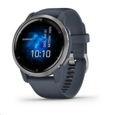 Garmin GPS sportovní hodinky Venu2 Silver/Granite Blue Band, EU Garmin GPS sportovní hodinky Venu2 Silver/Granite Blue Band, EU