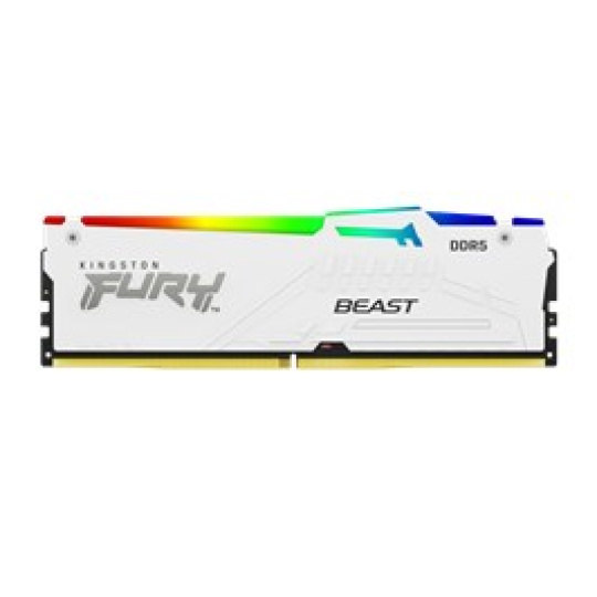 KINGSTON DIMM DDR5 16GB 5600MT/s CL40 FURY Beast Bílá RGB XMP