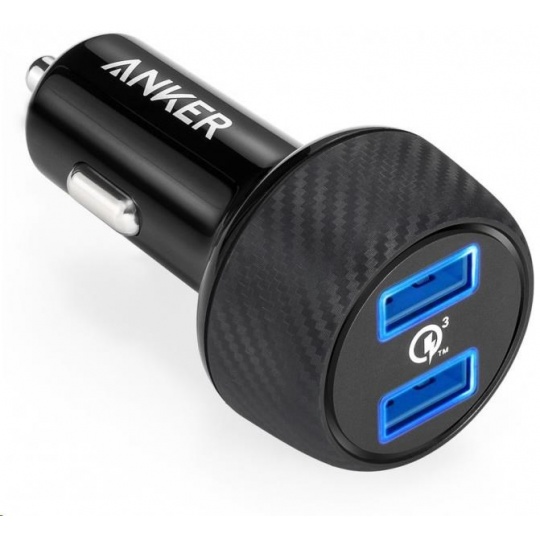 Anker PowerDrive Speed se dvěma Quick Charge 3.0 porty, barva černá