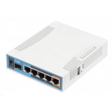 MikroTik hAP ac, 720MHz CPU, 128MB RAM, 5x LAN, 2.4+5GHz,Wi-Fi 802.11b/g/n/ac, SFP slot, vč. L4