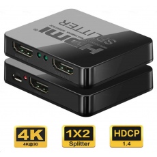 PREMIUMCORD HDMI splitter 1-2 porty, s napájením z USB, 4K, FULL HD, 3D PREMIUMCORD HDMI splitter 1-2 porty, s napájením z USB, 4K, FULL HD, 3D