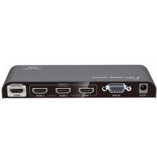 PREMIUMCORD HDMI switch 4Kx2K@60Hz 3:1 kovový s dálkovým ovladačem a napájecím adaptérem PREMIUMCORD HDMI switch 4Kx2K@60Hz 3:1 kovový s dálkovým ovladačem a napájecím adaptérem