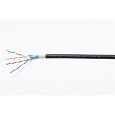 FTP kabel LYNX Cat5E, drát, dvojitý venkovní PE+PVC, černý, 305m cívka FTP kabel LYNX Cat5E, drát, dvojitý venkovní PE+PVC, černý, 305m cívka