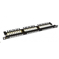 Solarix Patch panel 24xRJ45 CAT6 UTP s vyvazovací lištou černý 0,5U SX24HD-6-UTP-BK Solarix Patch panel 24xRJ45 CAT6 UTP s vyvazovací lištou černý 0,5U SX24HD-6-UTP-BK