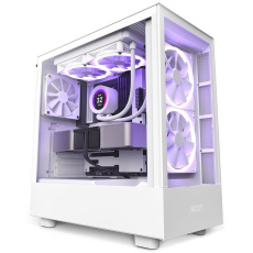 NZXT skříň H5 Elite edition / 3x120 mm (2xRGB) fan / USB 3.0 / USB-C 3.1 / průhledná bočnice i přední panel / bílá NZXT skříň H5 Elite edition / 3x120 mm (2xRGB) fan / USB 3.0 / USB-C 3.1 / průhledná bočnice i přední panel / bílá