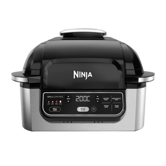 BAZAR - Ninja Foodi Airgrill horkovzdušná fritéza, 1760 W, gril s cyklonovou technologií, černá - poškozený obal