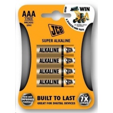 JCB SUPER alkalická baterie LR03, blistr 4 ks JCB SUPER alkalická baterie LR03, blistr 4 ks