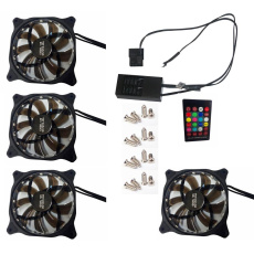 EUROCASE ventilátor RGB 120mm (spot Led), set 4ks + controller EUROCASE ventilátor RGB 120mm (spot Led), set 4ks + controller