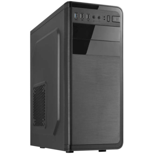 BAZAR - CRONO skříň MT-760i Midi Tower, bez zdroje, černá - Poškozený obal (Komplet)