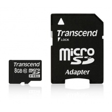 TRANSCEND MicroSDHC karta 8GB Class 10 + adaptér TRANSCEND MicroSDHC karta 8GB Class 10 + adaptér