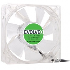 EVOLVEO 14L1RD ventilátor 140mm, 4 LED červený, 3pin