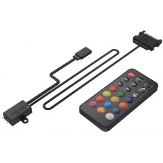 SilentiumPC řídící panel podsvícení Nano-Reset Remote ARGB KIT, 4x3-pin ARGB konektor, černý + dálkový ovladač SilentiumPC řídící panel podsvícení Nano-Reset Remote ARGB KIT, 4x3-pin ARGB konektor, černý + dálkový ovladač