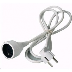 PREMIUMCORD Prodlužovací přívod 230V 2m, 1 zásuvka (M/F) bílá PREMIUMCORD Prodlužovací přívod 230V 2m, 1 zásuvka (M/F) bílá