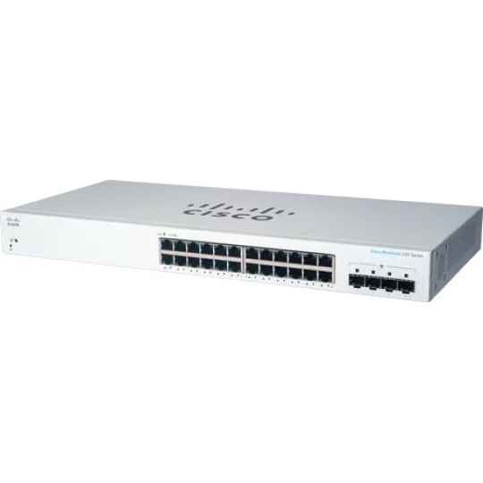 Cisco switch CBS220-24T-4G-UK (24xGbE,4xSFP,fanless) - REFRESH