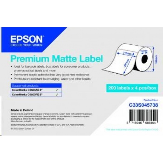 Epson label roll, normal paper, 210x297mm