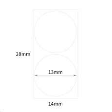 Niimbot štítky R 14x28mm 220ks WhiteRound B pro D11 a D110 Niimbot štítky R 14x28mm 220ks WhiteRound B pro D11 a D110