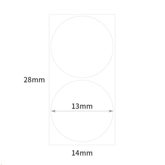 Niimbot štítky R 14x28mm 220ks WhiteRound B pro D11 a D110