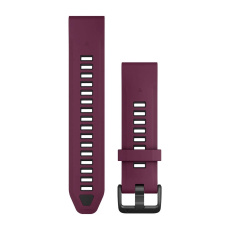 Řemínky QuickFit® 20 Watch Bands, Merlot/Graphite Silicone Řemínky QuickFit® 20 Watch Bands, Merlot/Graphite Silicone