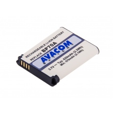AVACOM fotobaterie pro Samsung BP70A Li-Ion 3.7V 700mAh 2.6Wh AVACOM fotobaterie pro Samsung BP70A Li-Ion 3.7V 700mAh 2.6Wh
