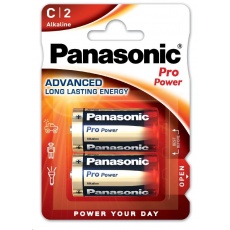 PANASONIC Alkalické baterie Pro Power LR14PPG/2BP C 1,5V (Blistr 2ks)