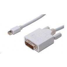 PREMIUMCORD Kabel Mini DisplayPort - DVI 1m, bílý PREMIUMCORD Kabel Mini DisplayPort - DVI 1m, bílý