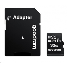 GOODRAM MicroSDHC karta 32GB M1AA, UHS-I Class 10, U1 + adaptér GOODRAM MicroSDHC karta 32GB M1AA, UHS-I Class 10, U1 + adaptér