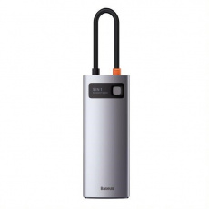 Baseus Metal Gleam Series 5v1 HUB Type-C (USB-C PD 100W, 3* USB 3.0, HDMI) šedá Baseus Metal Gleam Series 5v1 HUB Type-C (USB-C PD 100W, 3* USB 3.0, HDMI) šedá