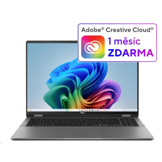ASUS NTB Vivobook 16 Flip (TP3607SA-OLED034X), Ultra 7-156V, 16" 2880 x 1800, 16GB, 1TB SSD, Intel Arc, W11 Pro, Gray