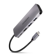 BAZAR - AXAGON HMC-5, USB 3.2 Gen 1 hub, porty 2x USB-A, HDMI, SD/microSD slot, PD 100W, kabel USB-C 20cm (Bez přísl.)