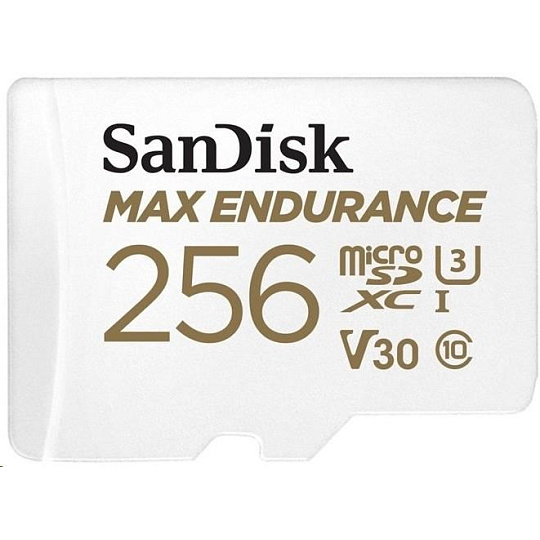SanDisk MicroSDHC karta 256GB MAX Endurance + adaptér, 120,000 hodin SanDisk MicroSDHC karta 256GB MAX Endurance + adaptér, 120,000 hodin