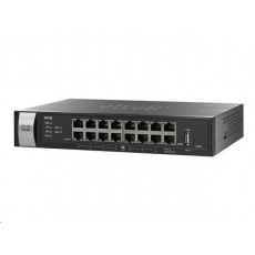 Cisco VPN Router RV345P-K9-G5, 16x GbE LAN (8x PoE), 2x GbE WAN, 2x USB - REFRESH Cisco VPN Router RV345P-K9-G5, 16x GbE LAN (8x PoE), 2x GbE WAN, 2x USB - REFRESH