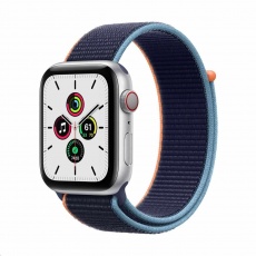 Apple Watch SE GPS + Cellular, 44mm Silver Alum. Case + Deep Navy Sport Loop Apple Watch SE GPS + Cellular, 44mm Silver Alum. Case + Deep Navy Sport Loop