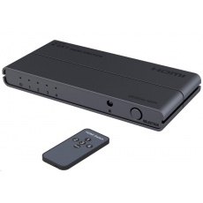 PREMIUMCORD HDMI switch 4:1 s podporou rozlišení 4Kx2K@60Hz, 1080P, HDR, s ovládáním tlačítkem a dálkovým ovladačem PREMIUMCORD HDMI switch 4:1 s podporou rozlišení 4Kx2K@60Hz, 1080P, HDR, s ovládáním tlačítkem a dálkovým ovladačem