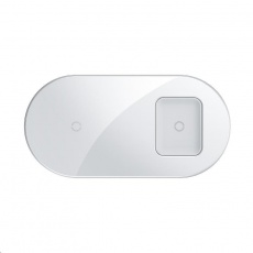 Baseus Simple 2v1 bezdrátová nabíječka 18W pro telefon a sluchátka bílá Baseus Simple 2v1 bezdrátová nabíječka 18W pro telefon a sluchátka bílá