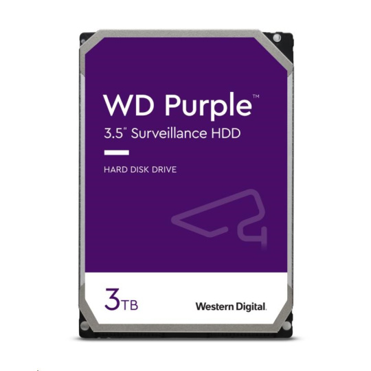 WD PURPLE WD33PURZ 3TB SATA/600 256MB cache, Low Noise,180MB/s, CMR