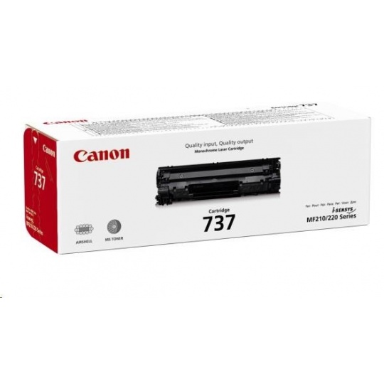 Canon TONER CRG-737 černý pro i-SENSYS LBP151dw, MF211, MF212w, MF216n, MF217w, MF226dn, MF229dw, MF231 (2 400 str.)