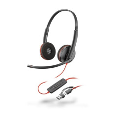 Poly Blackwire 3220 náhlavní souprava, USB-C/A adaptér, stereo Poly Blackwire 3220 náhlavní souprava, USB-C/A adaptér, stereo