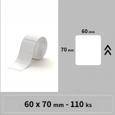 Niimbot štítky T 60x70mm 110ks Bílé pro B3S Niimbot štítky T 60x70mm 110ks Bílé pro B3S