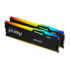 KINGSTON DIMM DDR5 64GB (Kit of 2) 6400MT/s CL32 Non-ECC FURY Beast RGB EXPO, Černá KINGSTON DIMM DDR5 64GB (Kit of 2) 6400MT/s CL32 Non-ECC FURY Beast RGB EXPO, Černá