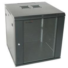 XtendLan 19" nástěnný rozvaděč 15U 600x600, nosnost 60 kg, skleněné kouřové dveře, svařovaný, černý XtendLan 19" nástěnný rozvaděč 15U 600x600, nosnost 60 kg, skleněné kouřové dveře, svařovaný, černý