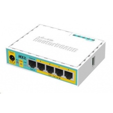 MikroTik RouterBOARD hEX PoE Lite, 650MHz CPU, 64MB RAM, 5x LAN, USB, PoE, 1x USB, vč. L4 licence MikroTik RouterBOARD hEX PoE Lite, 650MHz CPU, 64MB RAM, 5x LAN, USB, PoE, 1x USB, vč. L4 licence