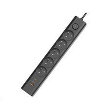 Viking síťová prodlužovací zásuvka YC53, 5x AC 230V, 1x USB-A, 2x USB-C, délka 1,5 m, černá Viking síťová prodlužovací zásuvka YC53, 5x AC 230V, 1x USB-A, 2x USB-C, délka 1,5 m, černá
