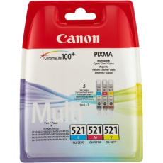 Canon CARTRIDGE CLI-521 C/M/Y MULTI-PACK SEC pro IP3600, MP 540,550,560, MP620,630,640, MP980,990 Canon CARTRIDGE CLI-521 C/M/Y MULTI-PACK SEC pro IP3600, MP 540,550,560, MP620,630,640, MP980,990
