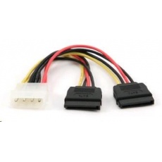 GEMBIRD Kabel SATA napájecí 15cm interní (redukce molex 5,25"/2x SATA) GEMBIRD Kabel SATA napájecí 15cm interní (redukce molex 5,25"/2x SATA)