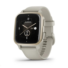 Garmin Venu Sq 2 Music, Cream Gold / French Grey silicone band Garmin Venu Sq 2 Music, Cream Gold / French Grey silicone band
