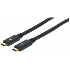 Manhattan USB-C kabel, USB 3.1, Gen 1, USB-C Male na USB-C Male, 5 Gbps, 2m, černá Manhattan USB-C kabel, USB 3.1, Gen 1, USB-C Male na USB-C Male, 5 Gbps, 2m, černá